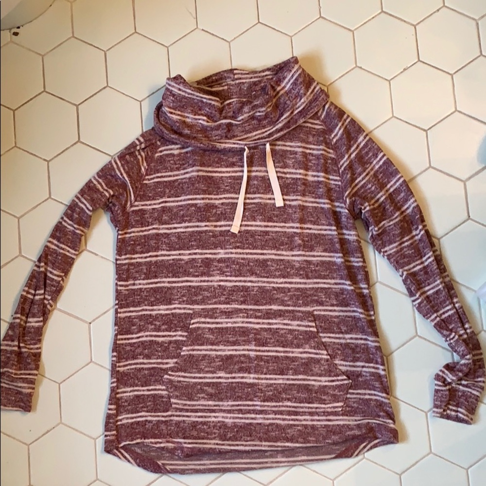 Cozy woven cowl neck pullover